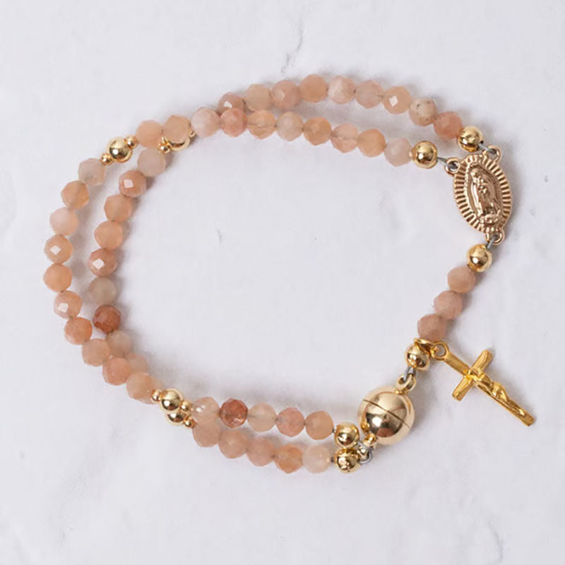 Handcrafted Beaded Prayer Bracelet with Magnetic Clasp