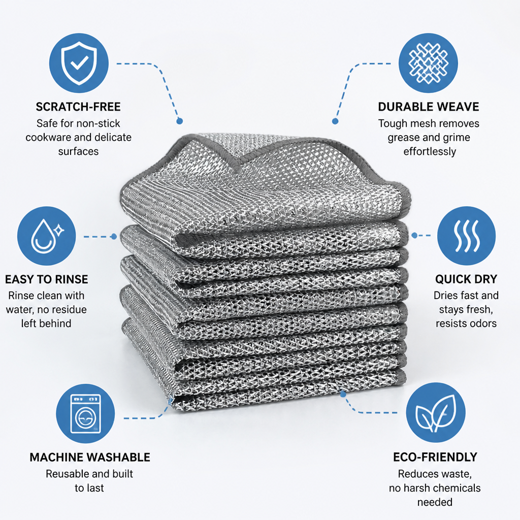 EverDazzle™ Scrubber Cloths — Power Clean Your Kitchen Without a Single Scratch or Smell
