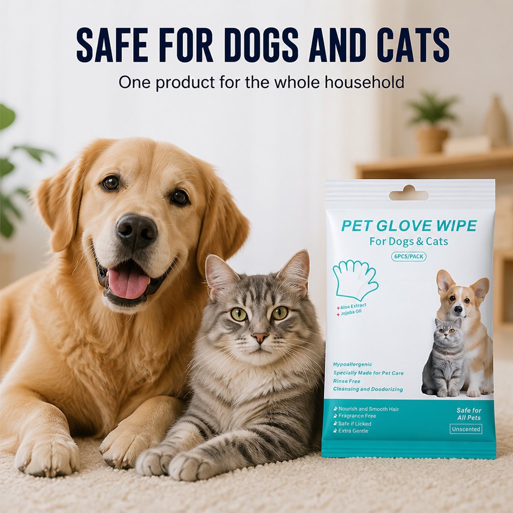 GlidePaw™ Rinse-Free Bath Mitts — Calm Your Dog’s Skin and Spark Instant Freshness Anywhere