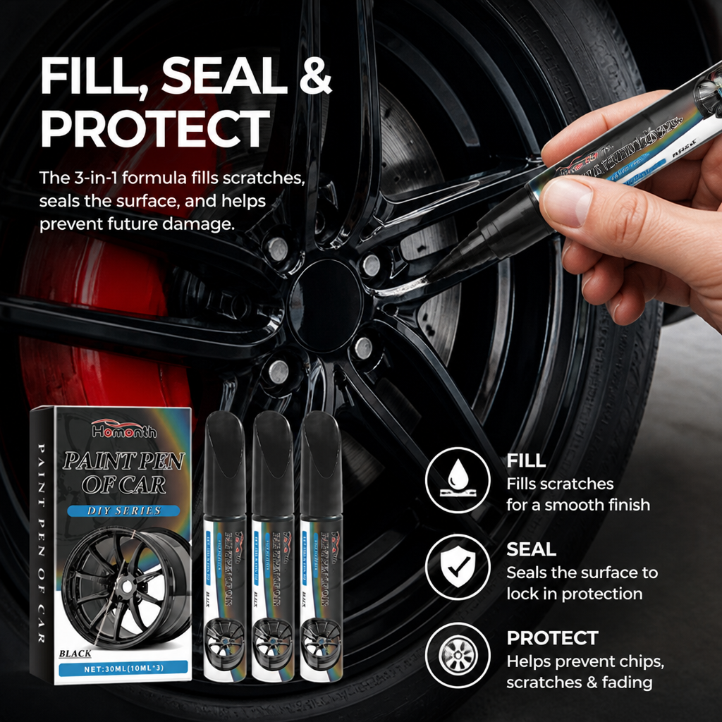 VeloMist™ Wheel Touch-Up Trio — Instantly Restore Your Ride’s Flawless, Showroom Shine