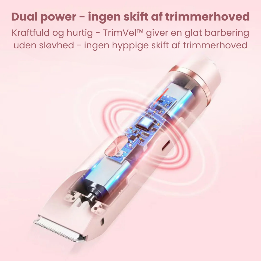 TrimVel | 2 in 1 painless bikini and facial hair trimmer