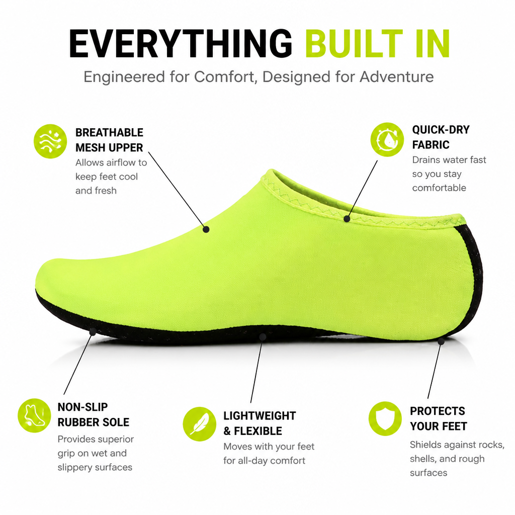 TorrentTrek™ — Slip On, Grip Wet Rock, and Skip the Soggy Sneakers