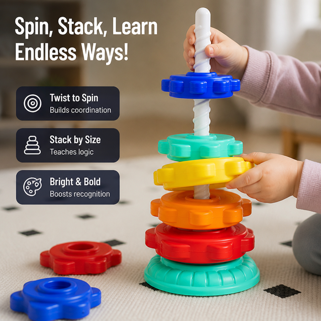 Spinfinity™ — Ignite Their Genius with Every Colorful Spin and Stack