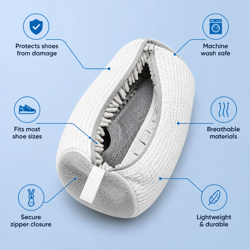 GlideGuard™ Laundry Shoe Bag — Protect Your Shoes Like New, Wash After Wash