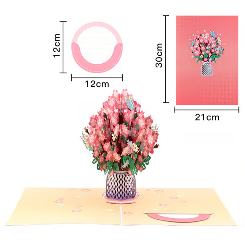 3D Pop-Up Card - Keep Love Alive with Stunning Floral Magic