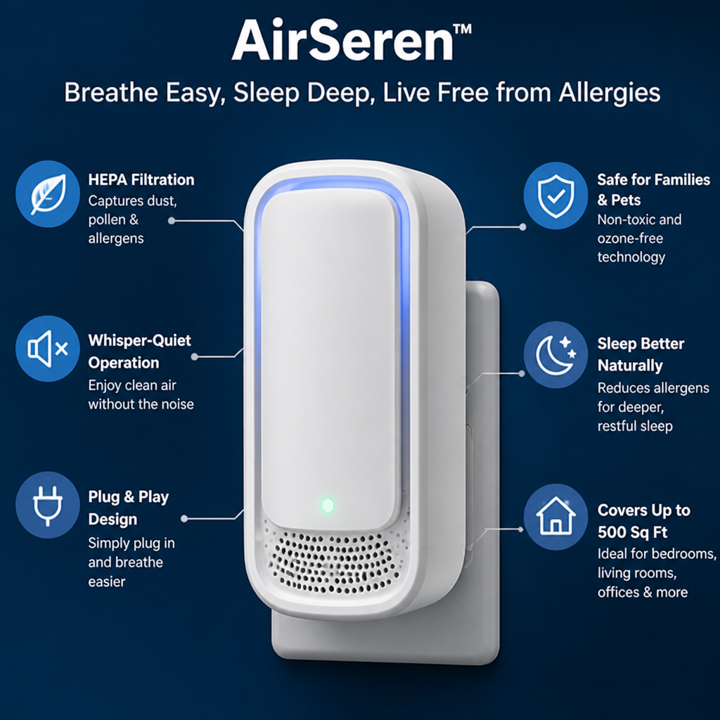 AirSeren™ — Breathe Easy, Sleep Deep & Stop Waking Up Congested