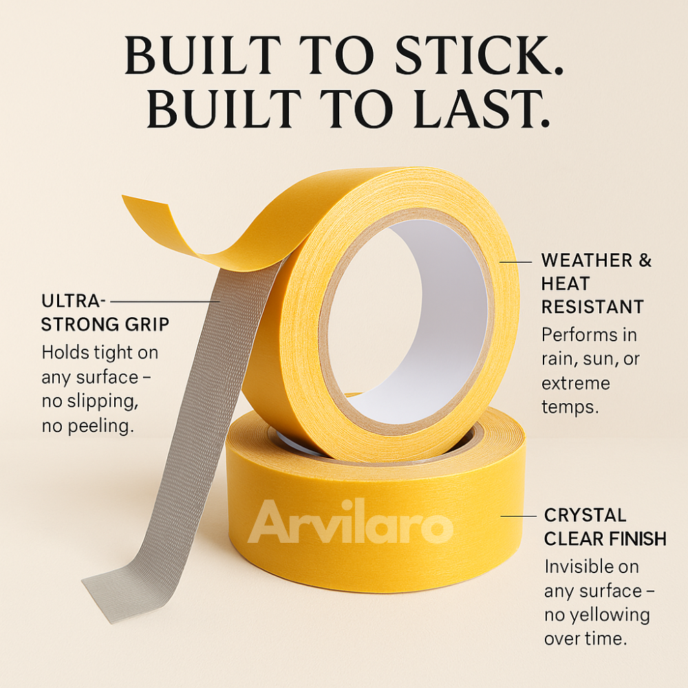 Super Sticky - Resistant Clear Tape | 1+2 FREE (3 Rolls)