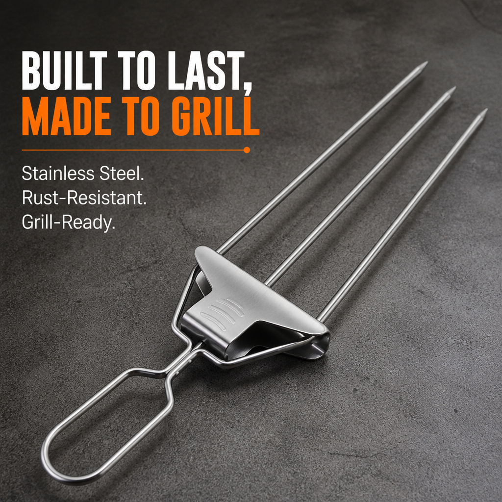 SearMight™ — Lock Food in Place, Slide It Off Clean, Grill Like a Pro