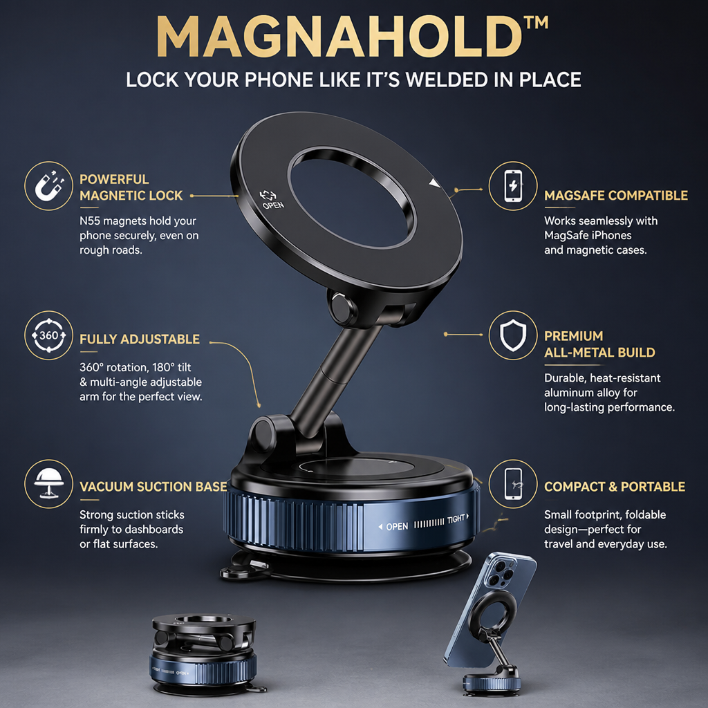 MagnaHold™ — Lock Your Phone Like It’s Welded in Place, No Matter the Ride