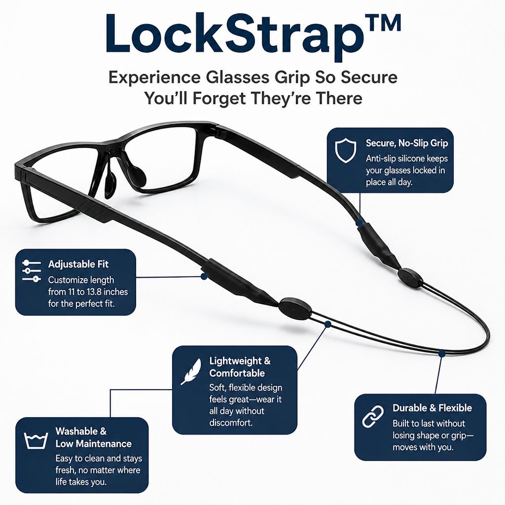 LockStrap™ — Experience Glasses Grip So Secure You’ll Forget They’re There