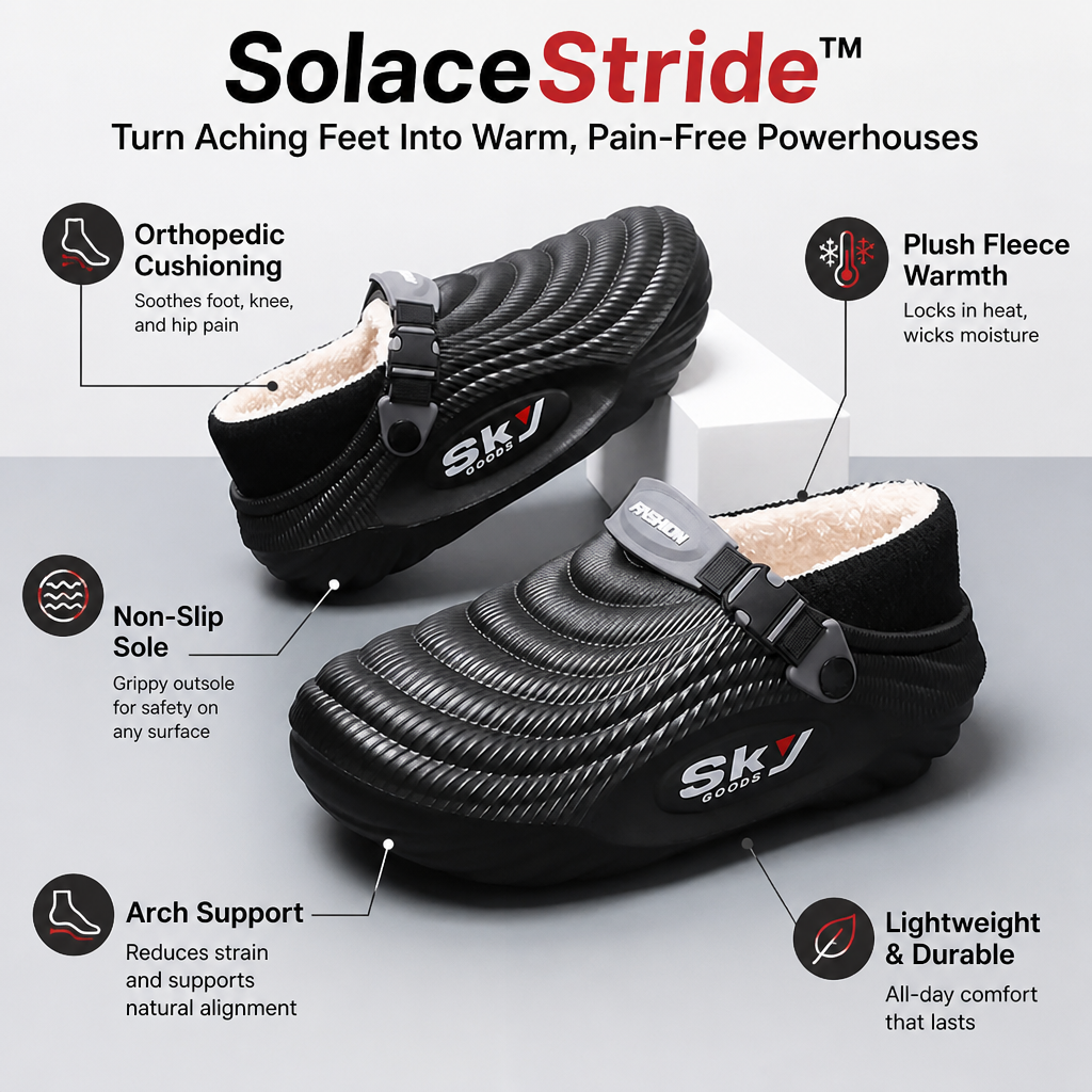 SolaceStride™ — Warm Cold, Aching Feet Into Cozy, Pain-Free All-Day Comfort