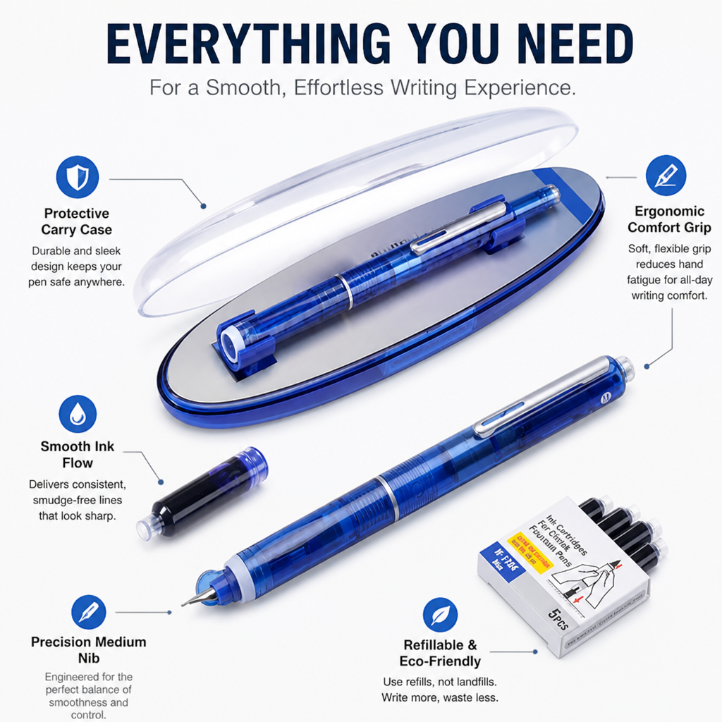 GlideAura™ — Experience Effortless Comfort and Flawless Writing All Day Long
