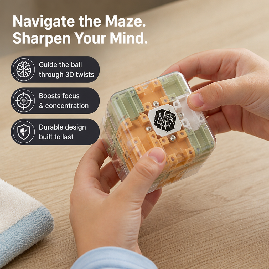 MindTrek™ Maze Cube — Unlock Unshakeable Focus and Brain Power Anywhere You Go