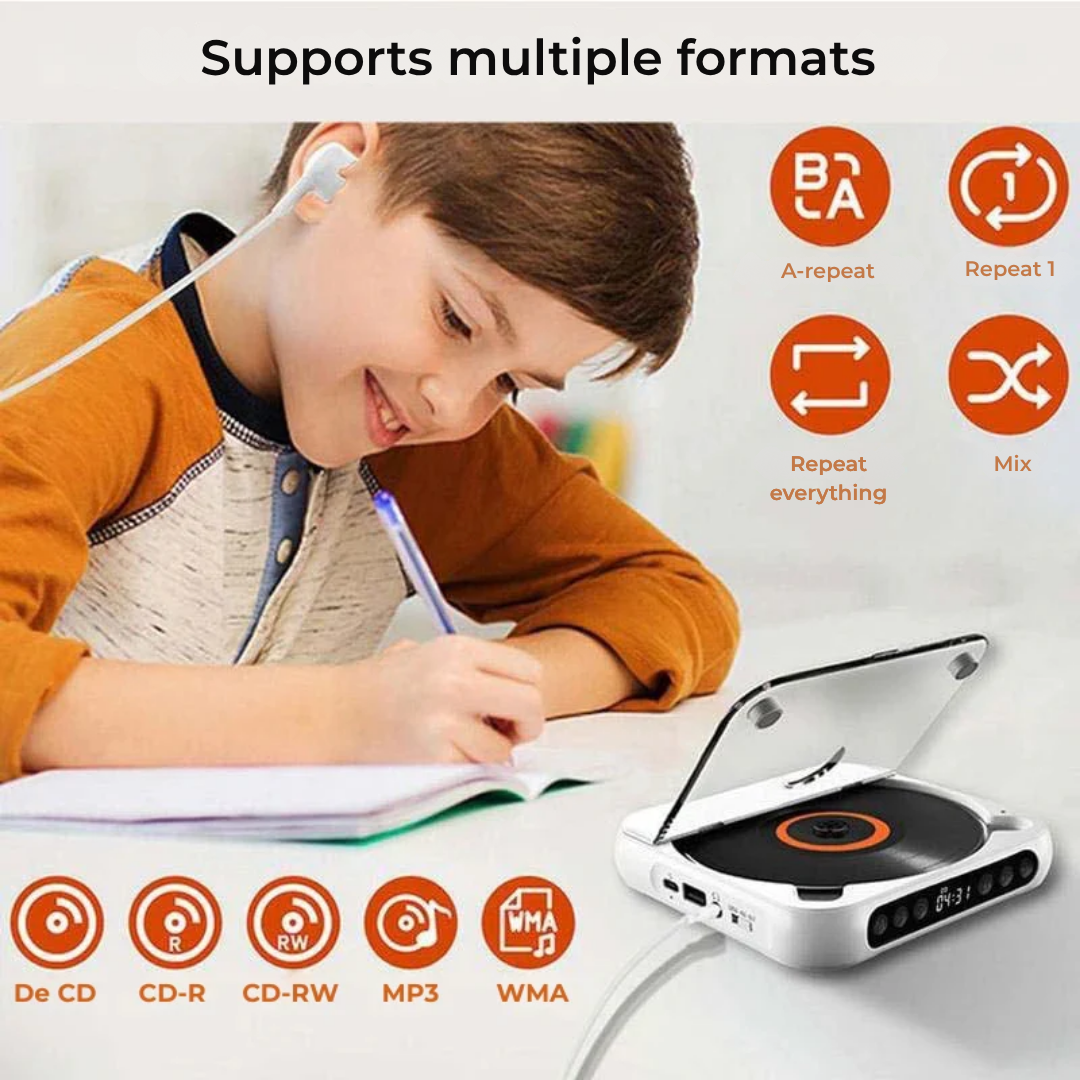 SonicAura™ Portable CD Player — Relive Every Note with Freedom and Pure, Unforgettable Sound