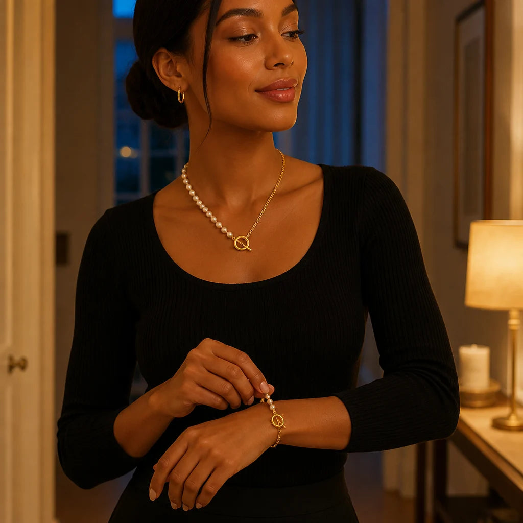 SolaraFlair™ Necklace and Bracelet set — Unleash a Radiance That Commands Every Room
