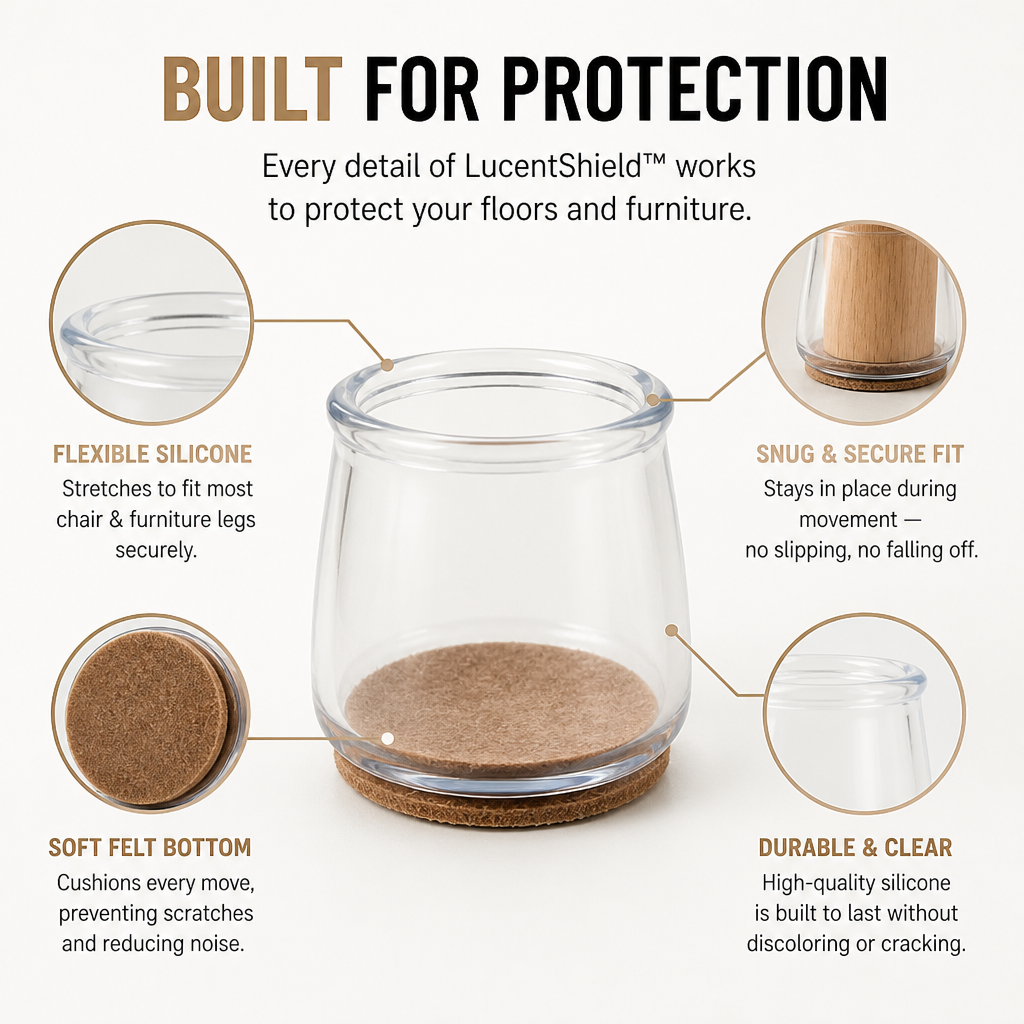 LucentShield™ — Silence Scratches and Save Your Floors Instantly