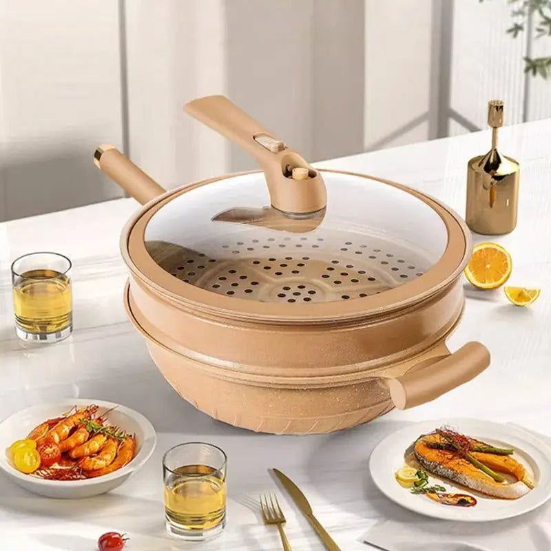 SizzlePro™ Wok — Effortless Flavor-Packed Meals that Save You Time and Kitchen Space