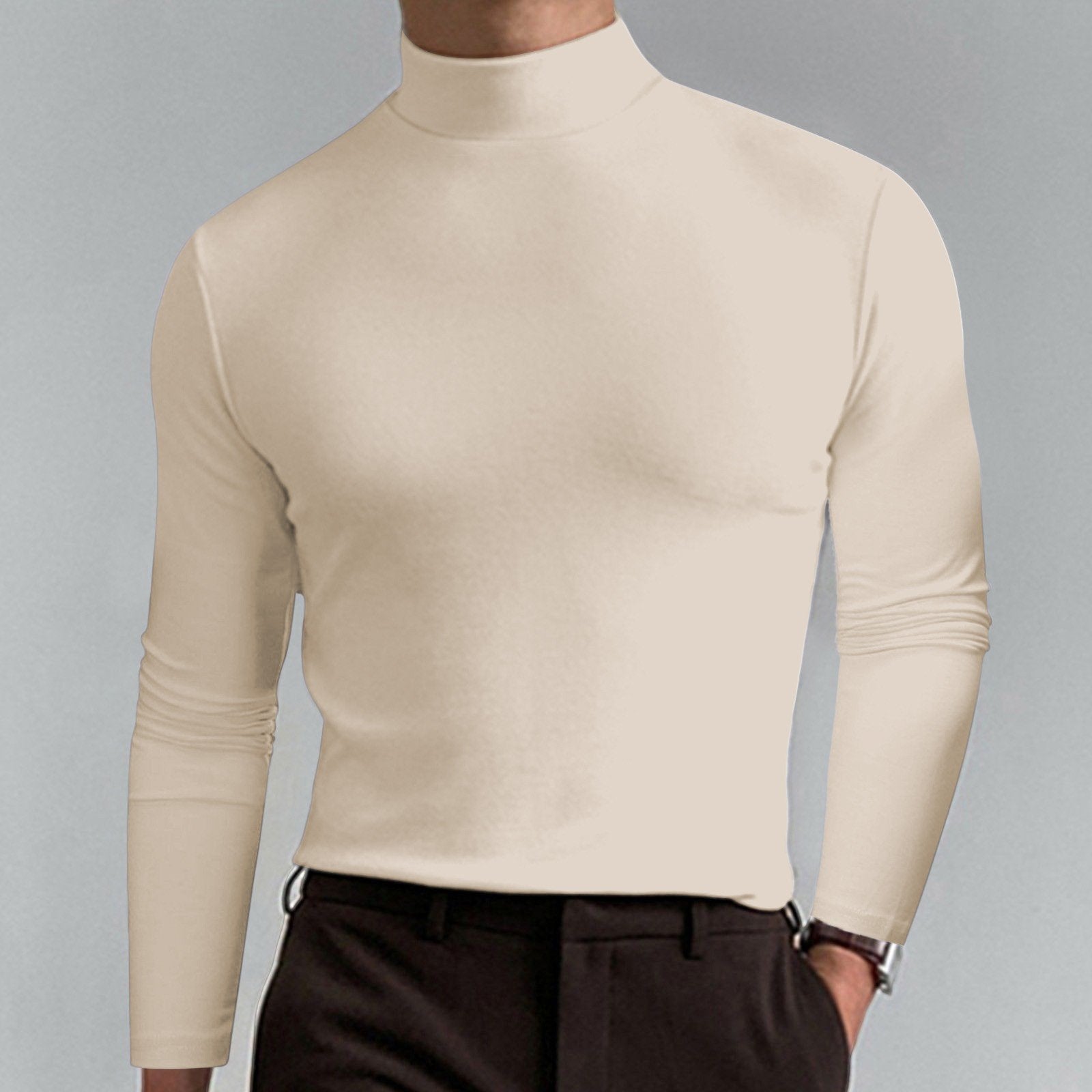 Marsilio™ – Slim-Fit Sculpting Mock Turtleneck for Men
