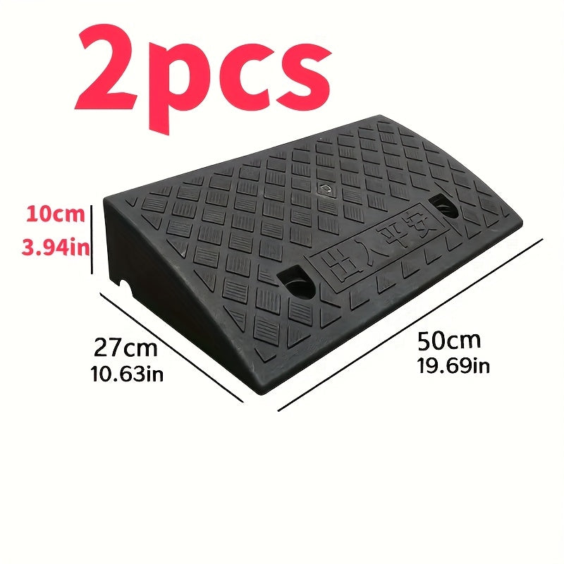 Set of 2 Curb Ramps, 10 cm Height, Made of PE