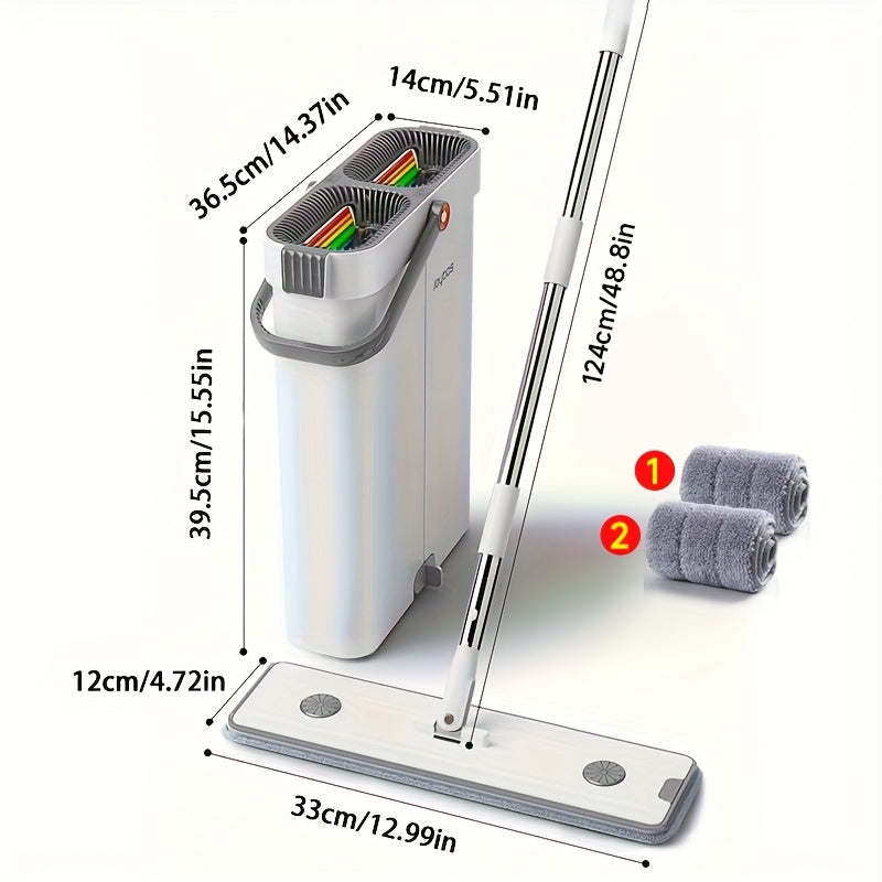 Mop Set with Bucket | Flat Mop in 33 cm or 40 cm Sizes