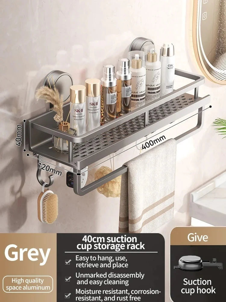 Suction Cup Shower Shelf | No-Drill Installation | Drip Catcher | SnapShelv