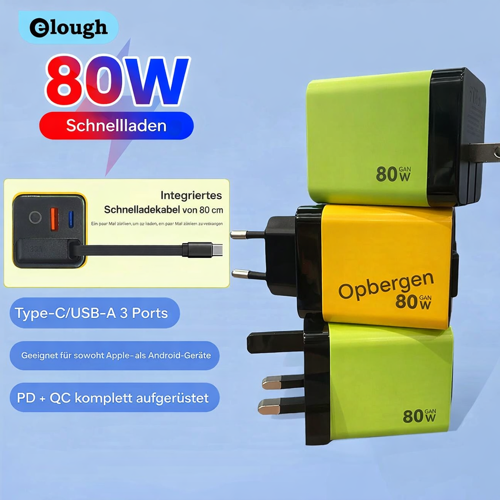 Turbocharger | Smart Turbocharger for Various Devices | GaN Quick Charge Wall Adapter | TurboCharge