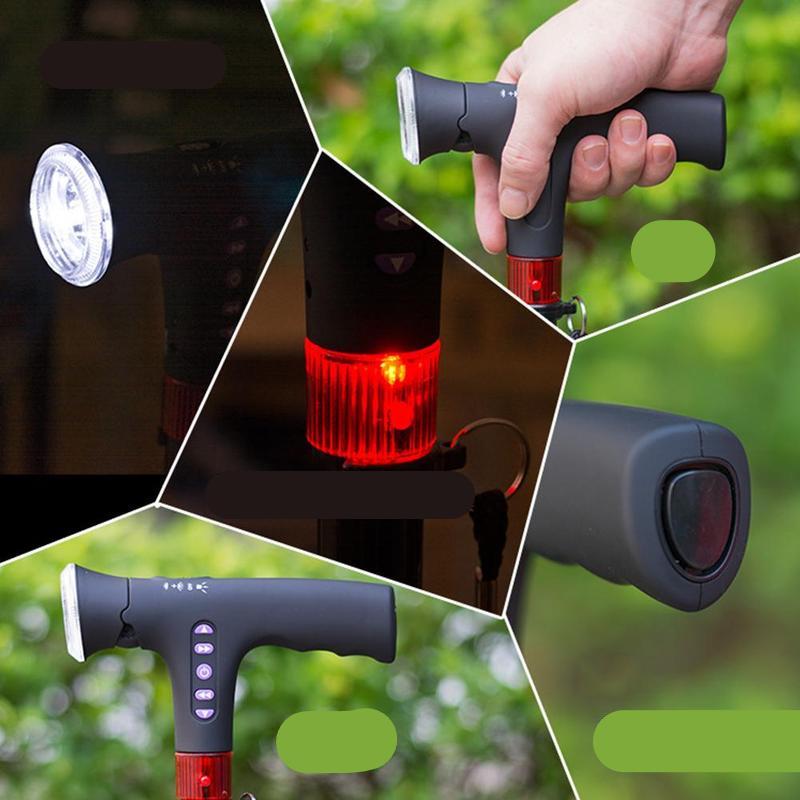 Adjustable Outdoor Walking Sticks with LED Lights for Hiking and Fitness
