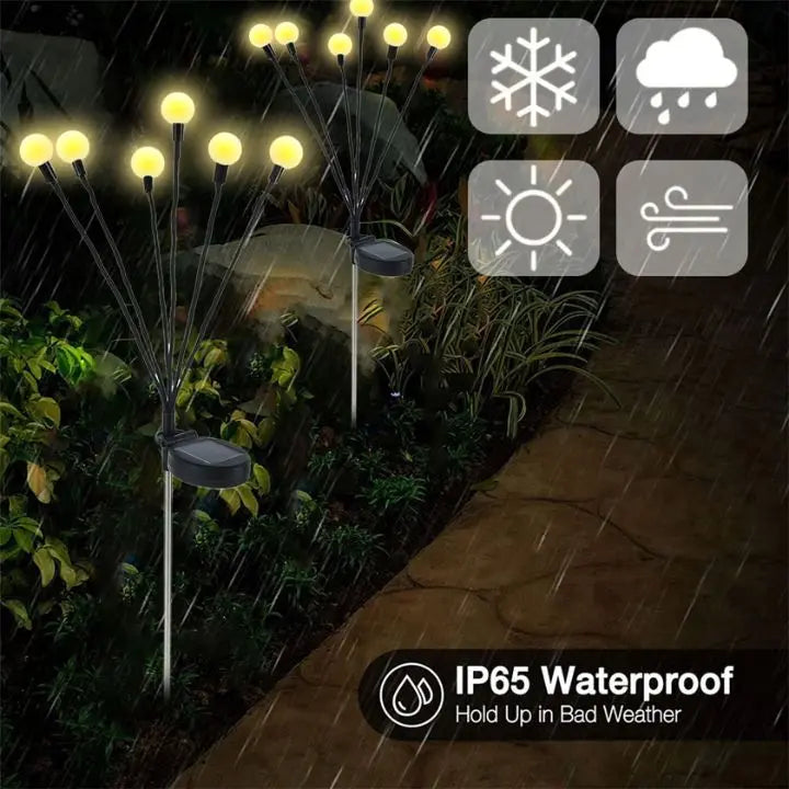 Waterproof Solar Firefly Lanterns (6 LEDs)