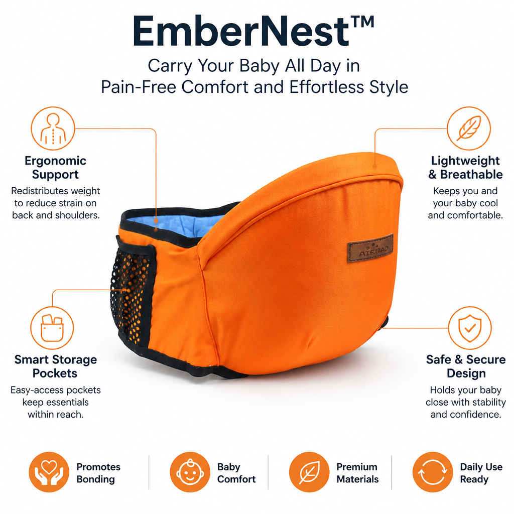 EmberNest™ — Carry Your Baby All Day in Pain-Free Comfort and Effortless Style