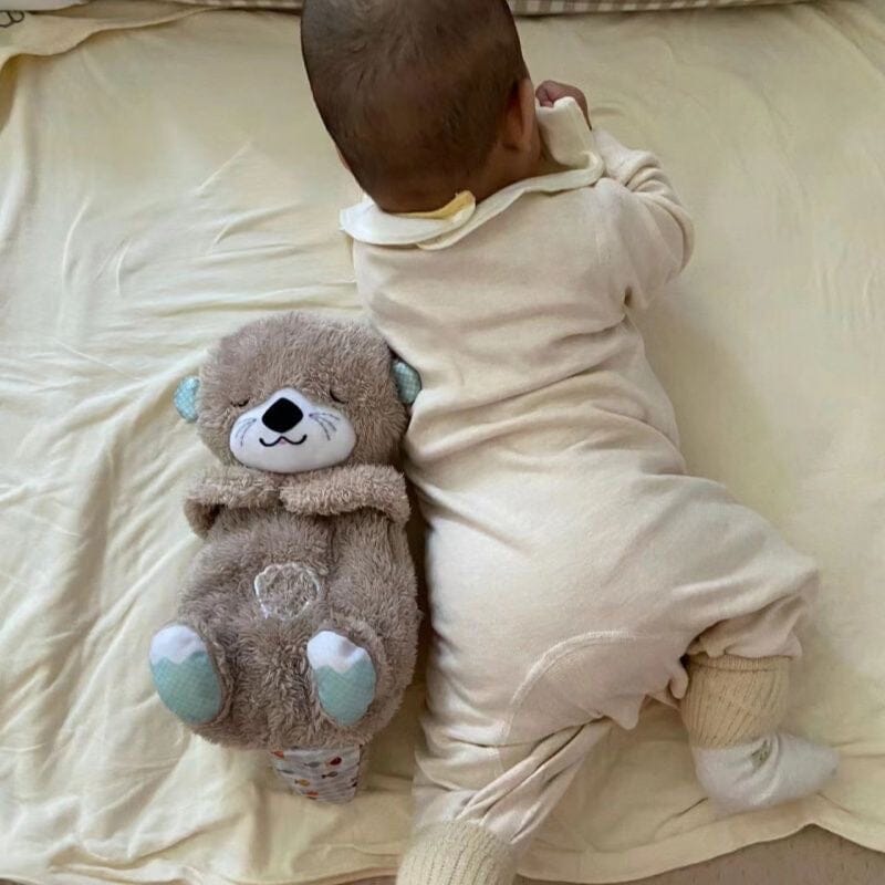 Soothing Plush Toy with Heartbeat and Sound Features – Otter