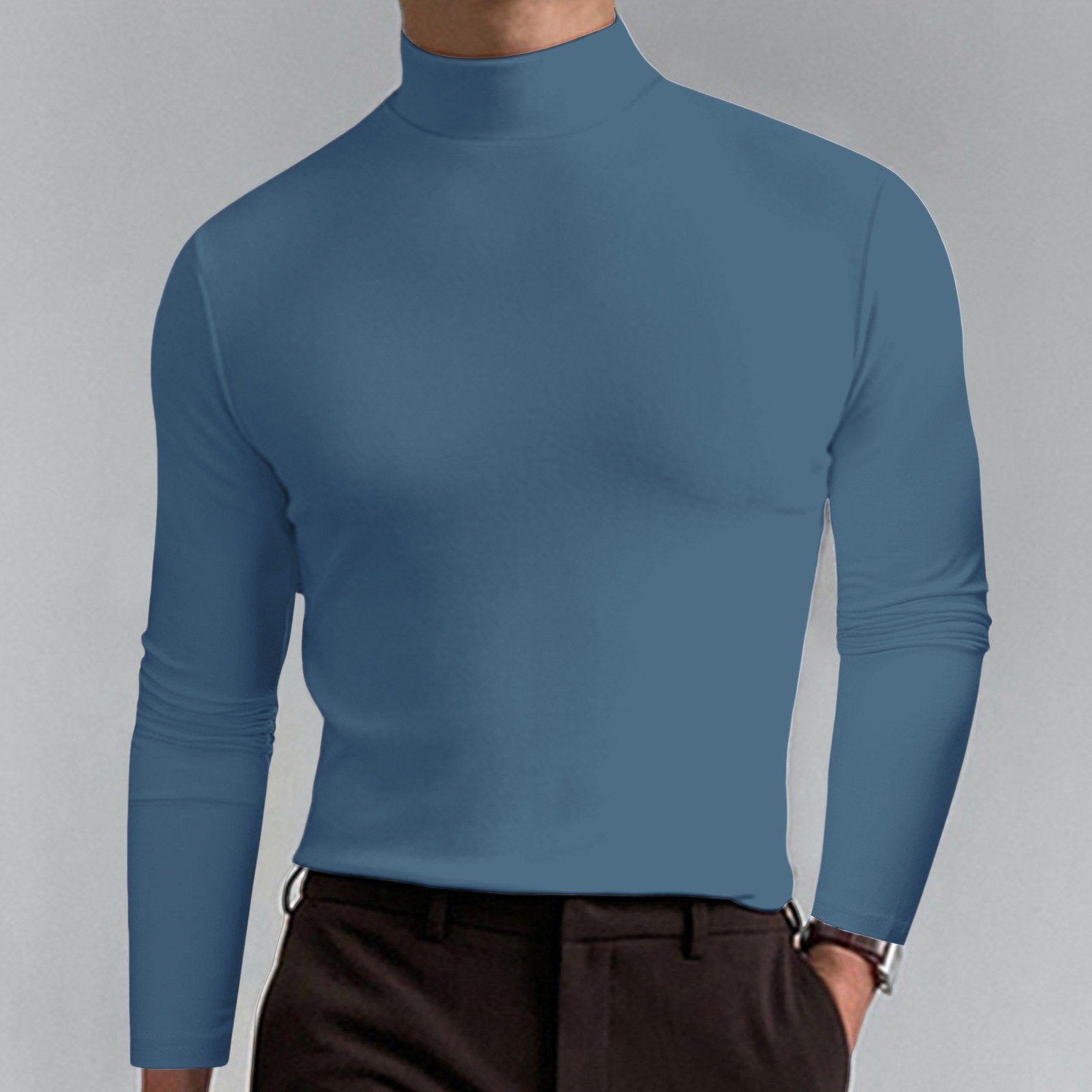 Marsilio™ – Slim-Fit Sculpting Mock Turtleneck for Men