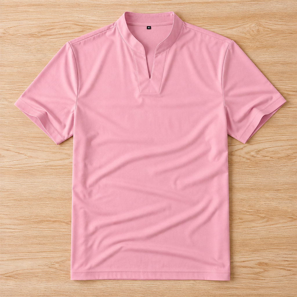 StratoFlex™ – Slim-Fit Performance Tee with Notched Stand Collar