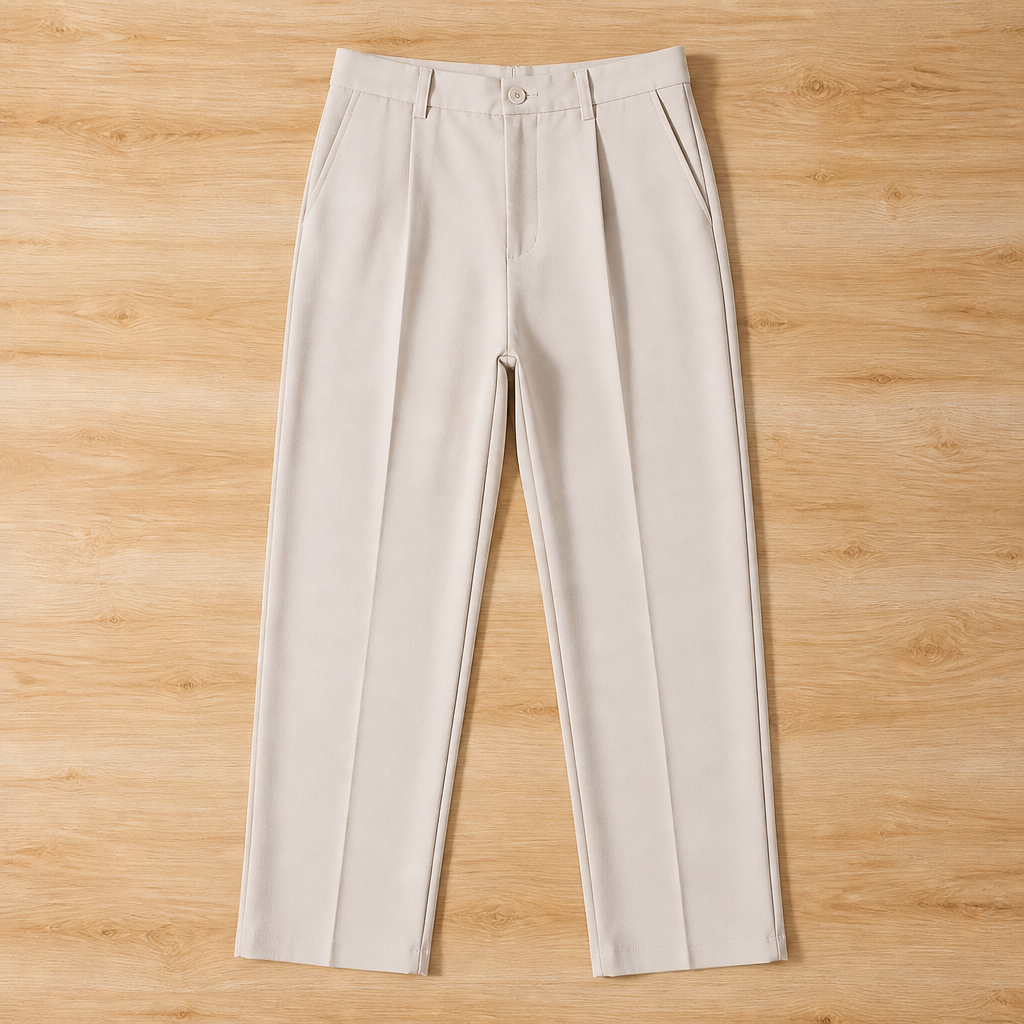 Marcello™ – High-Waisted Pleated Tailored Trousers with Relaxed Straight Leg