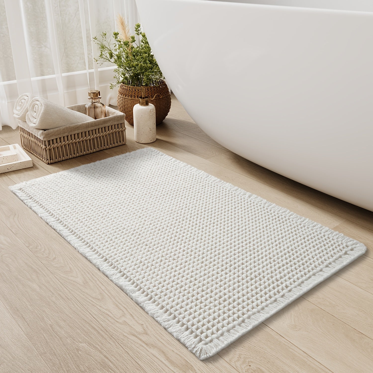 Quick-Absorbent Bath Mat for Instant Water Absorption