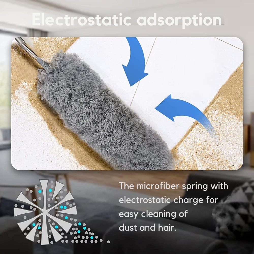 Telescoping Microfiber Duster | Extended Reach | Bendable Head | Washable | DustReach