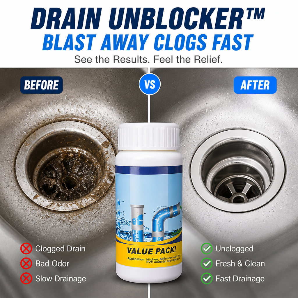 Drain Unblocker™ — Blast Away Clogs Fast and Breathe Fresh Again