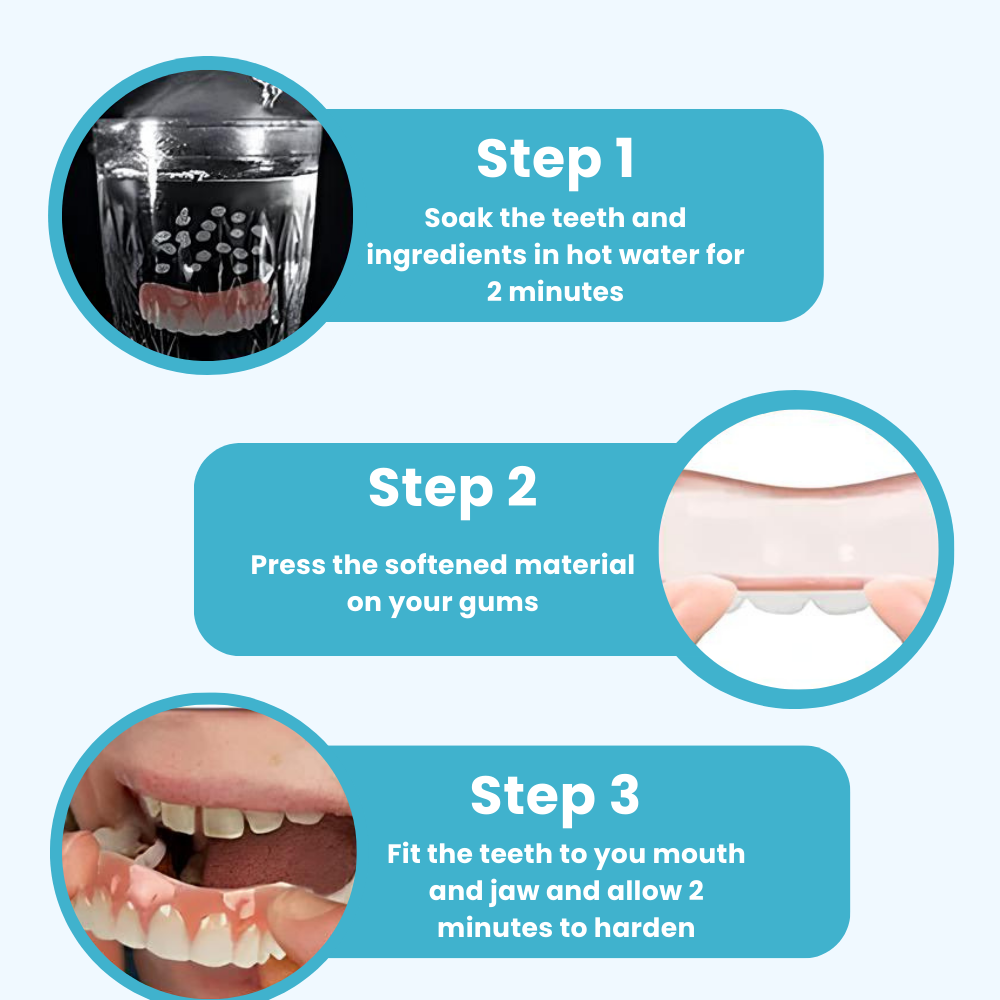 SiliconeAdjust™ - Silicone Set for Dentures | 1+1 FREE