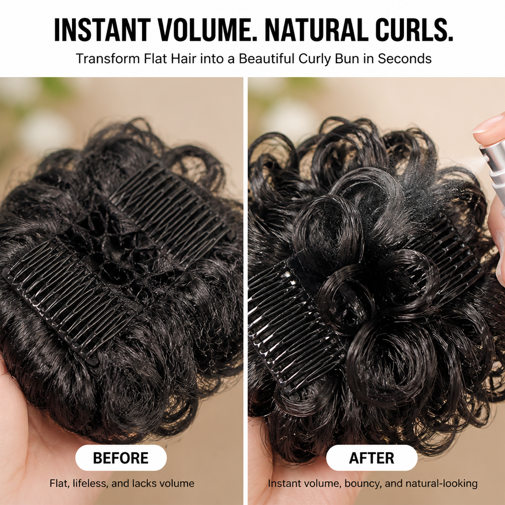 LuxeLoop™ Curly Bun Band — Instantly Unlock Head-Turning Volume and Effortless Confidence