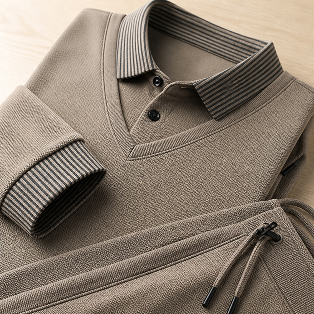 Striped Collar 2-Piece Set™ — Wrap Yourself in Cozy Confidence and Instant Style