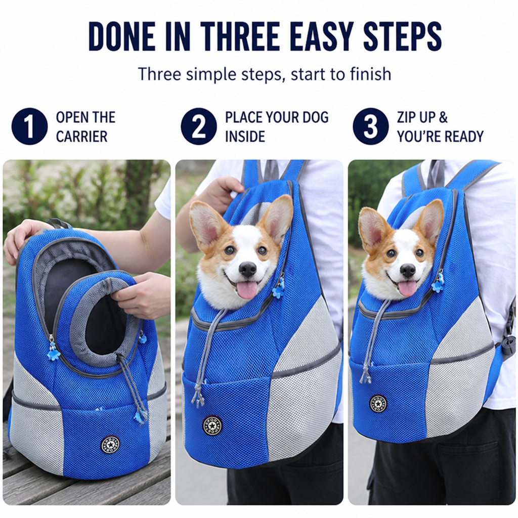 TrailPaw™ Carrier — Effortless Comfort and Safety for Every Adventure with Your Dog