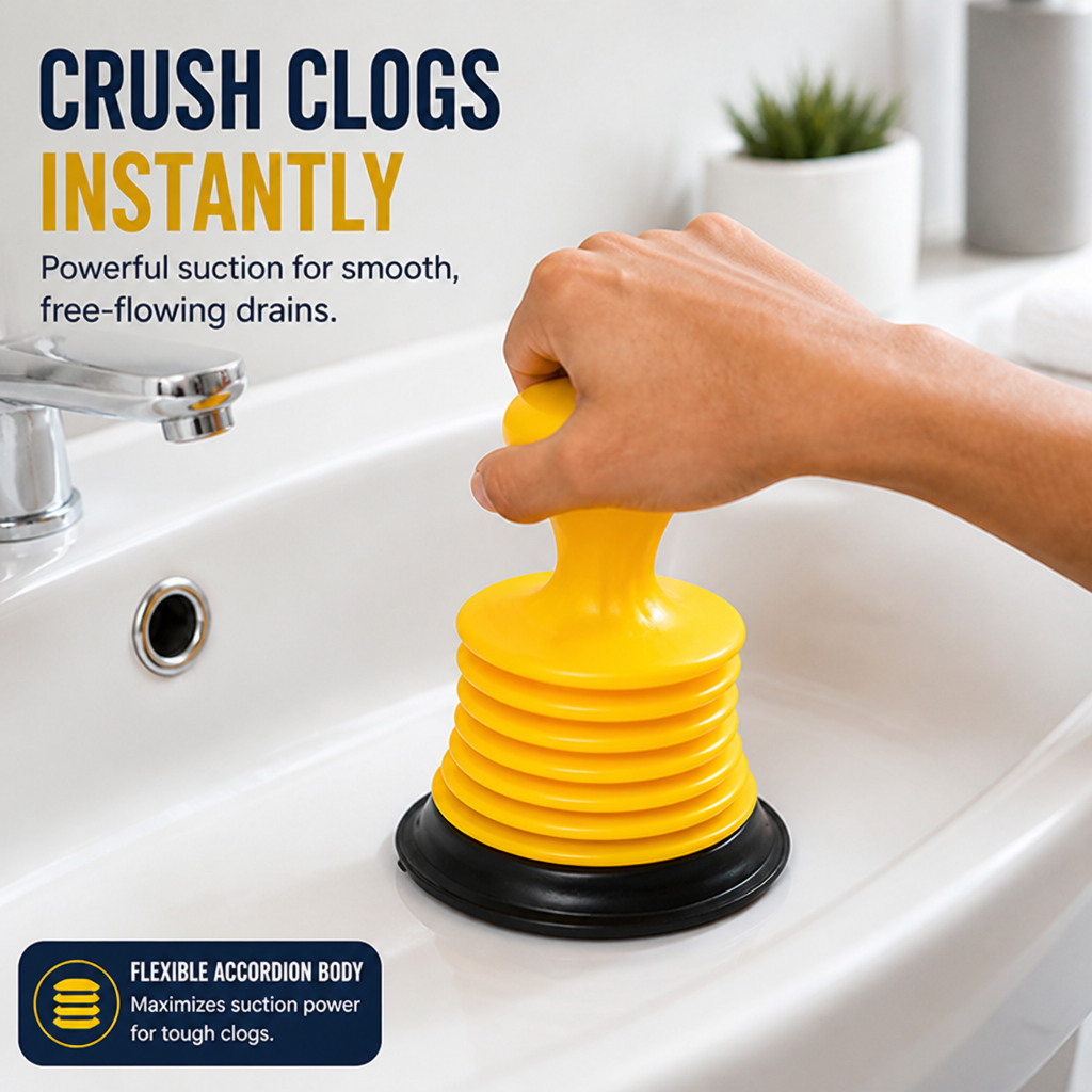 FlowForce™ — Crush Clogs Instantly for Drains That Flow Like New Every Time