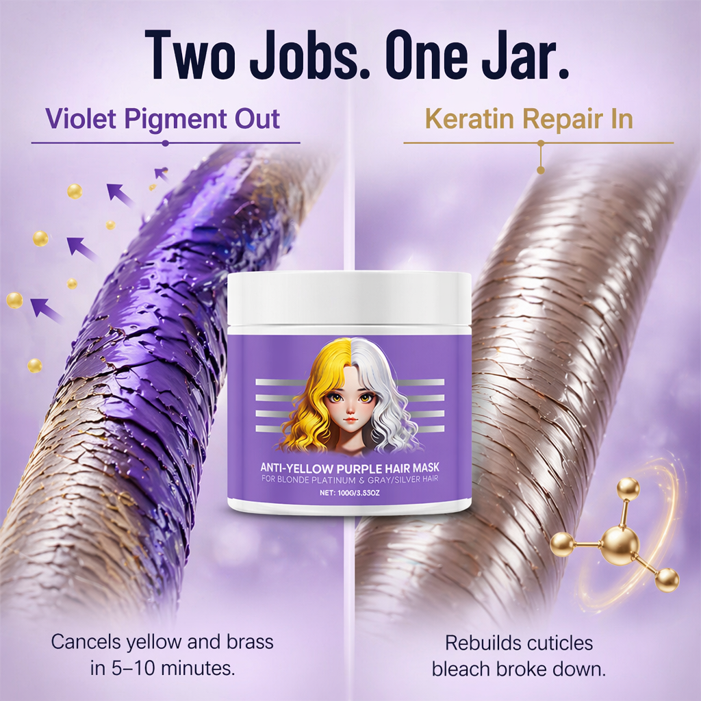 VioletLock™ — Kill Brassy Yellow, Deep-Condition & Keep Blonde Cool Between Salon Visits