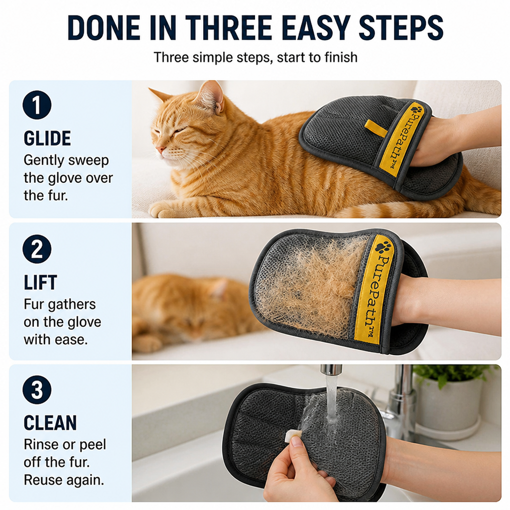 FurEase™ Glove — Swipe Away Pet Hair Instantly for a Fur-Free Life You’ll Love