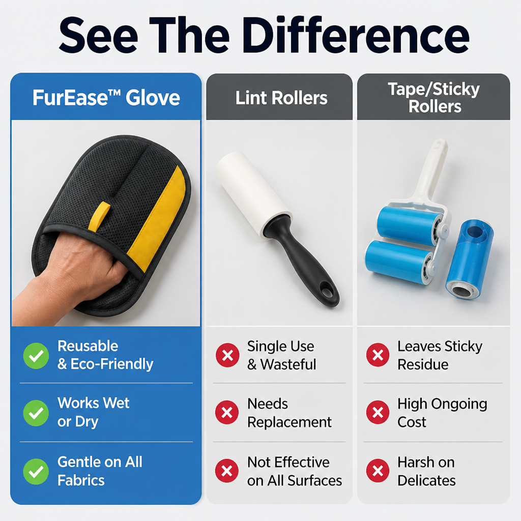 FurEase™ Glove — Instantly Melt Away Pet Hair for a Spotless, Stress-Free Home