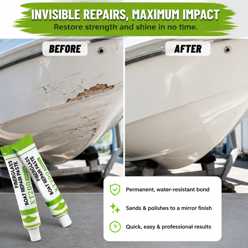 MarineLuxe™ Repair Paste — Instantly Restore Your Fiberglass to Flawless, Show-Stopping Shine