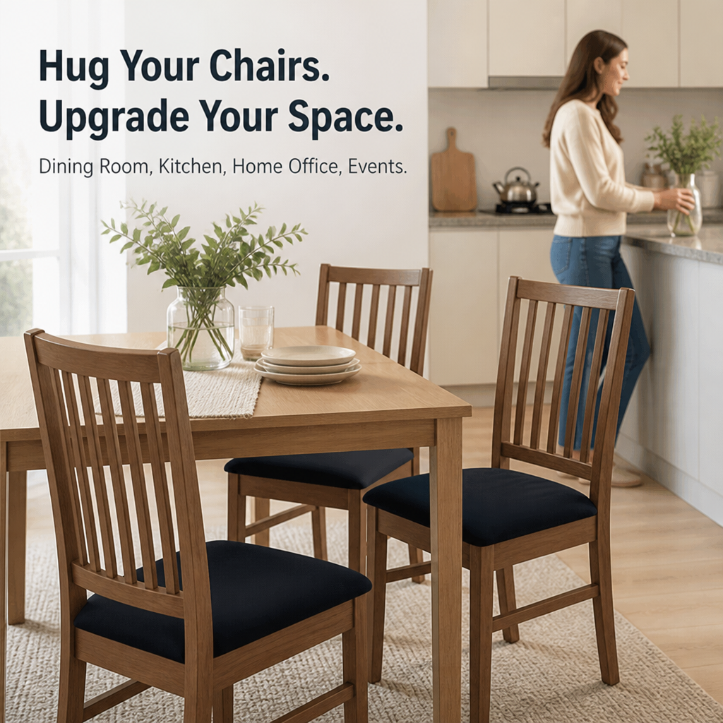 FluidFit™ Chair Covers — Hug Your Chairs with Flawless Style and Spill-Proof Comfort