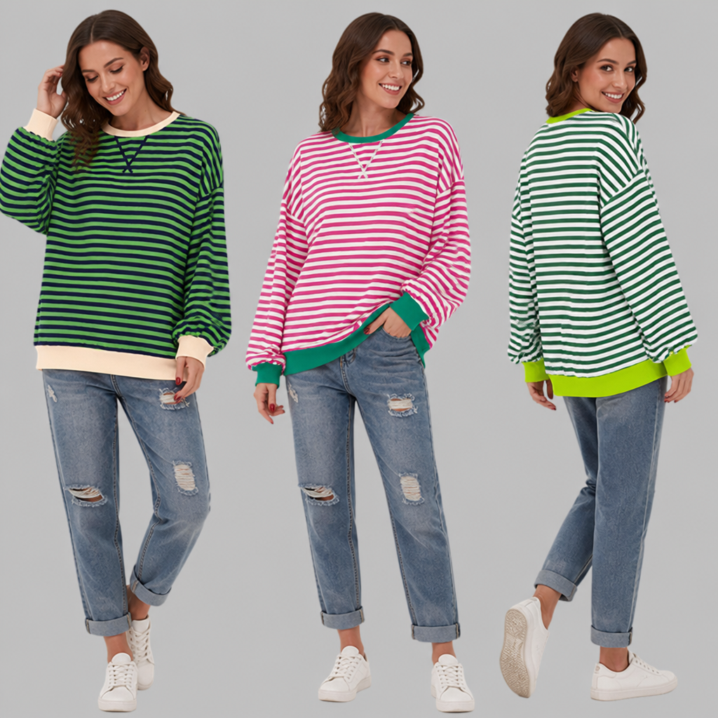 LuminaSoft™ Casual Long Sleeve Striped Shirt — Wrap Yourself in All-Day Softness and Timeless Style
