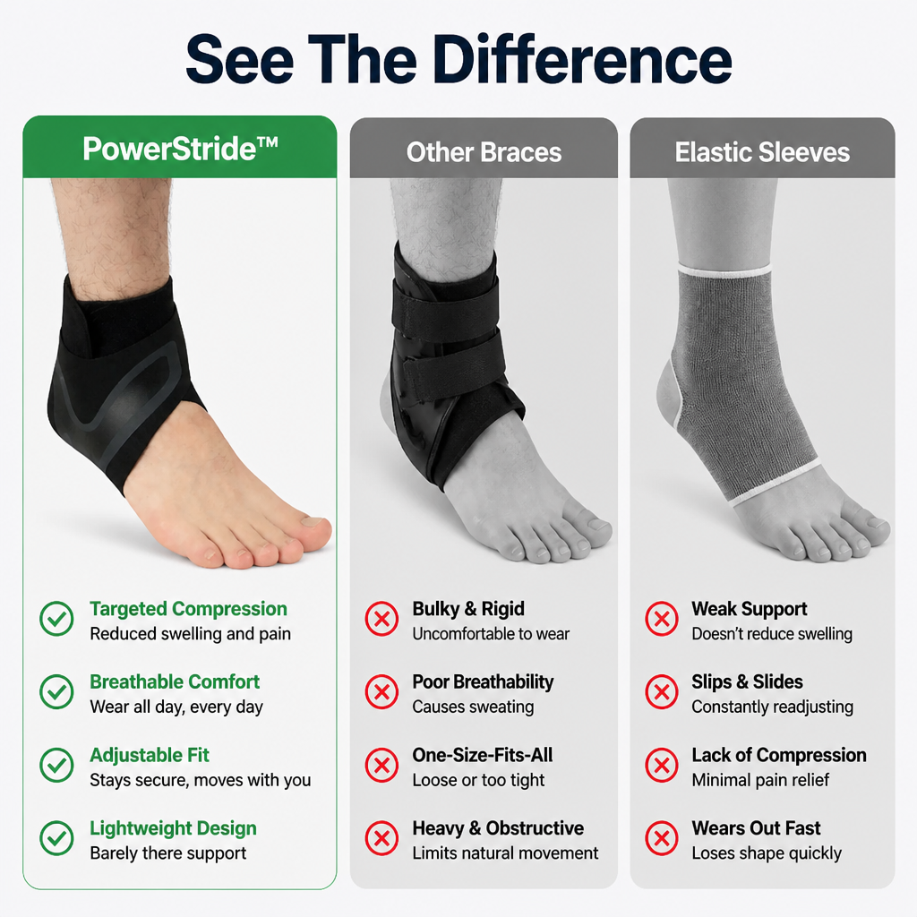 PowerStride™ — Feel Light, Move Free, and Crush Ankle Pain All Day Long