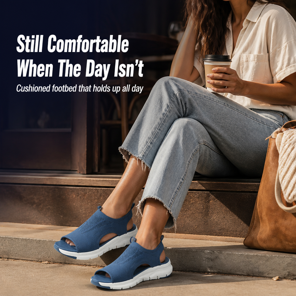 SlingFlexie™ – Breathable Knit Slingback Comfort Sandals with Arch Support