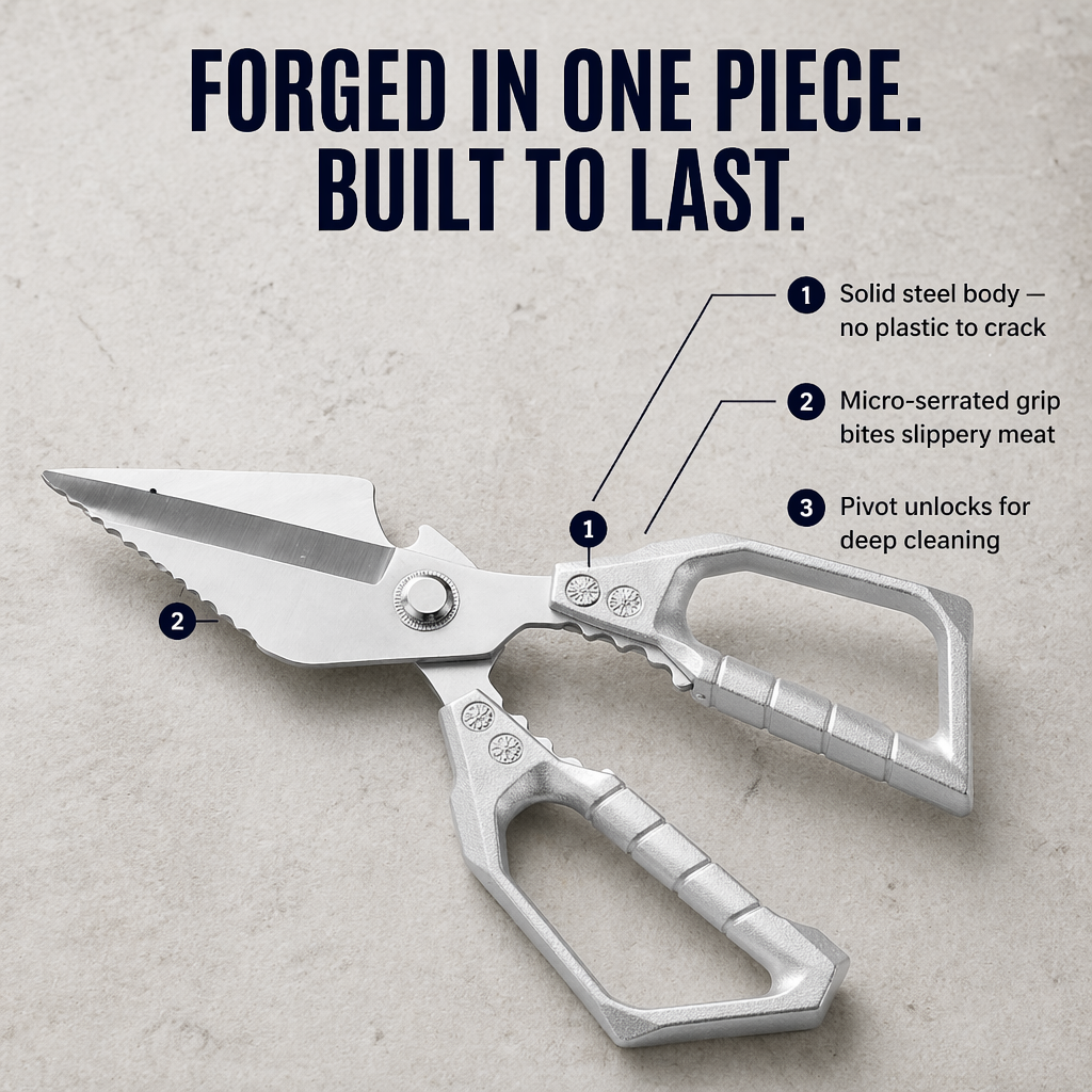 SharpEdgePro™ — Slice Through Chicken Bones, Shells & Herbs In One Snap